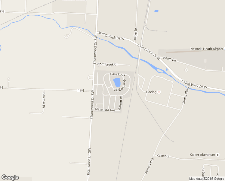 map of restaurants, bars, coffee shops, grocery stores, and more near 1100 Thornwood Drive Southwest in Heath