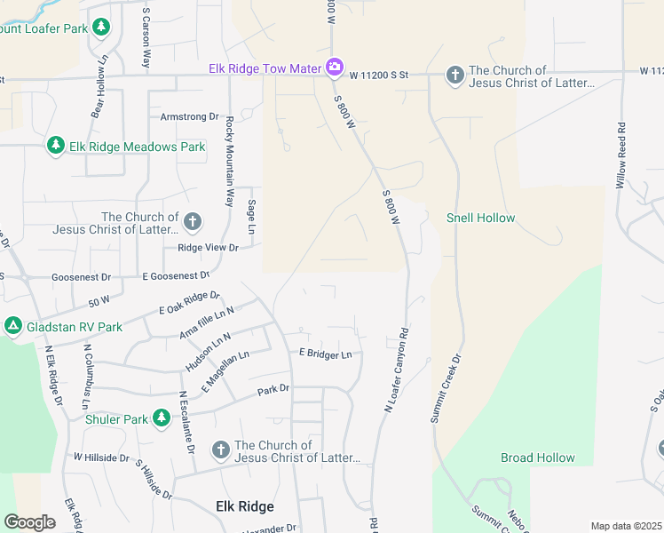 map of restaurants, bars, coffee shops, grocery stores, and more near 632 East Birch Lane in Elk Ridge