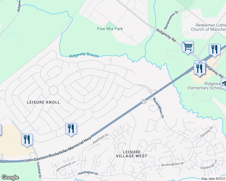 map of restaurants, bars, coffee shops, grocery stores, and more near 11 Elmswell Avenue in Manchester Township