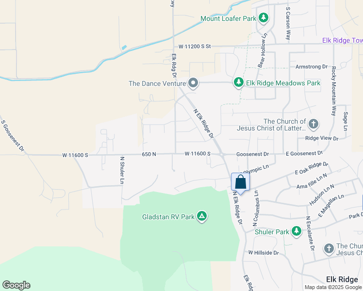 map of restaurants, bars, coffee shops, grocery stores, and more near 690 West Goosenest Drive in Elk Ridge