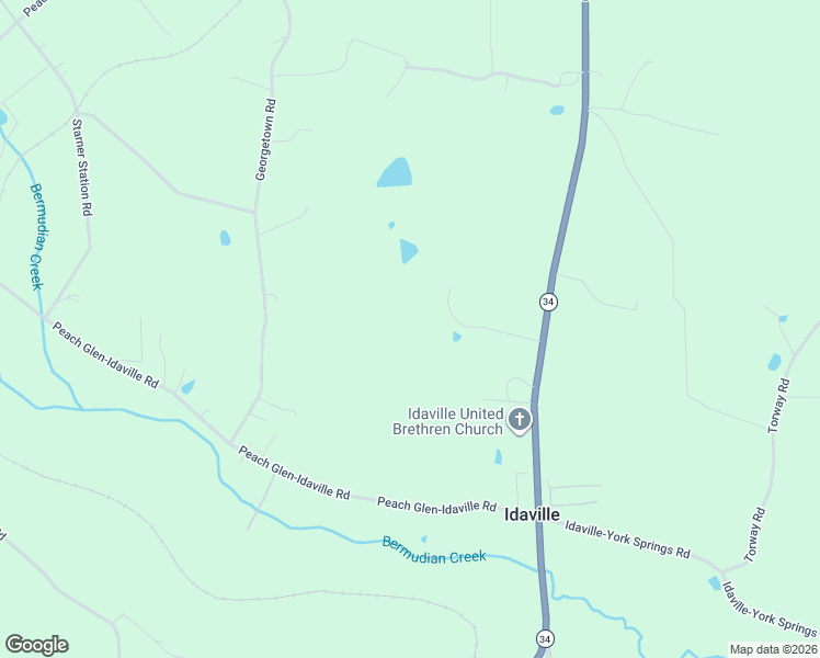 map of restaurants, bars, coffee shops, grocery stores, and more near in Idaville