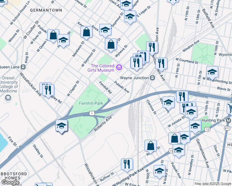 map of restaurants, bars, coffee shops, grocery stores, and more near 331 Berkley Street in Philadelphia