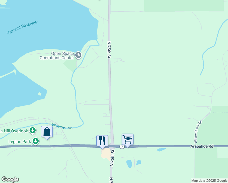 map of restaurants, bars, coffee shops, grocery stores, and more near in Lafayette