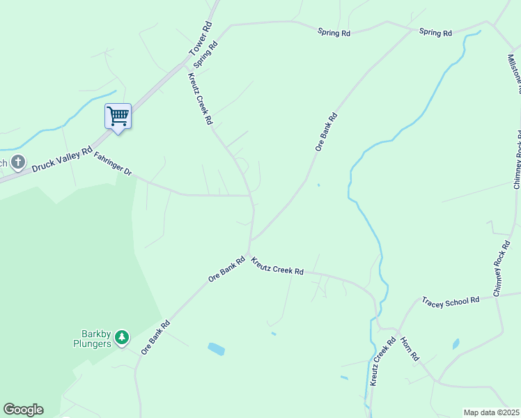 map of restaurants, bars, coffee shops, grocery stores, and more near 784 Kreutz Creek Road in York