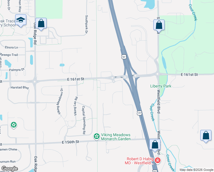 map of restaurants, bars, coffee shops, grocery stores, and more near 1311 East 161st Street in Westfield