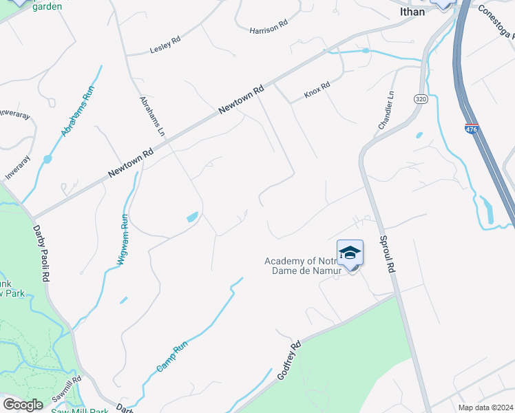map of restaurants, bars, coffee shops, grocery stores, and more near 765 Newtown Road in Villanova