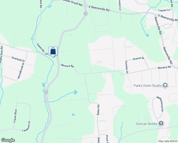 map of restaurants, bars, coffee shops, grocery stores, and more near 163 Monacy Road in Coatesville