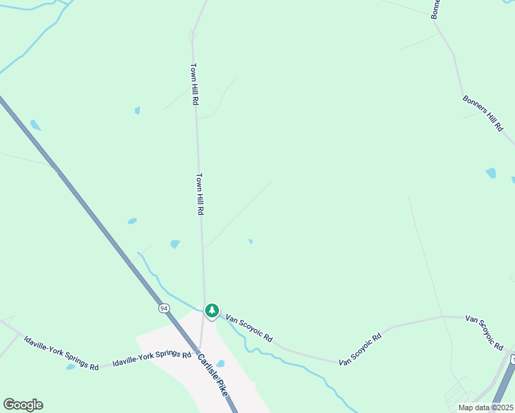 map of restaurants, bars, coffee shops, grocery stores, and more near 111 Sunnyside Cemetery Road in York Springs