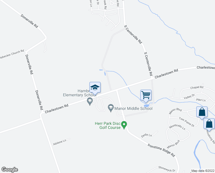 map of restaurants, bars, coffee shops, grocery stores, and more near 2937 Charlestown Road in Lancaster