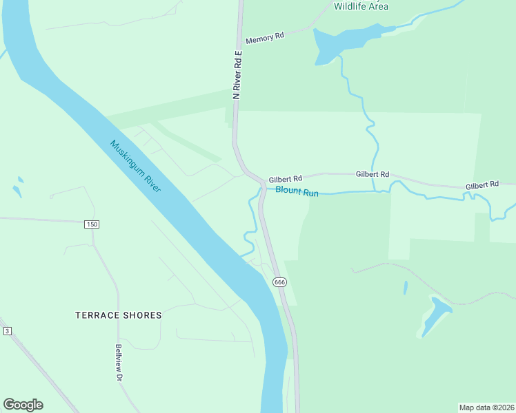 map of restaurants, bars, coffee shops, grocery stores, and more near 5000-5226 North River Road East in Zanesville