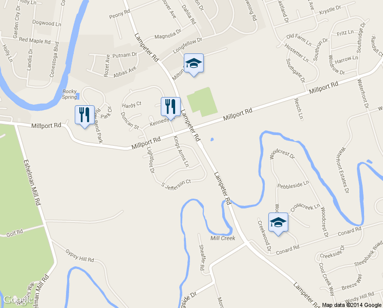 map of restaurants, bars, coffee shops, grocery stores, and more near 812 E Jefferson Ct in Lancaster