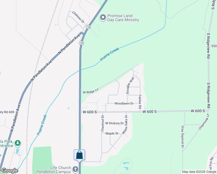 map of restaurants, bars, coffee shops, grocery stores, and more near 2829 West Ridge Lane in Anderson