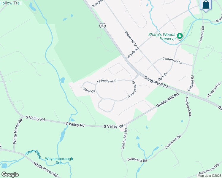 map of restaurants, bars, coffee shops, grocery stores, and more near 604 Muirfield Court in Berwyn