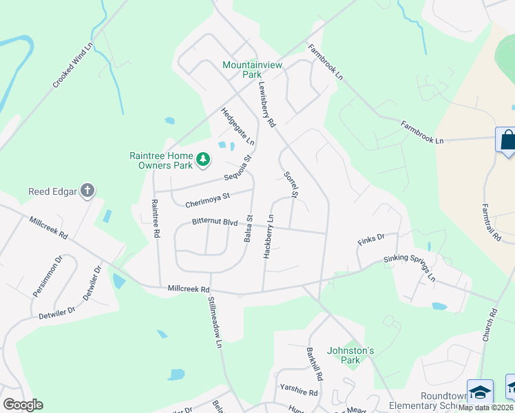 map of restaurants, bars, coffee shops, grocery stores, and more near 3075 Balsa St in York