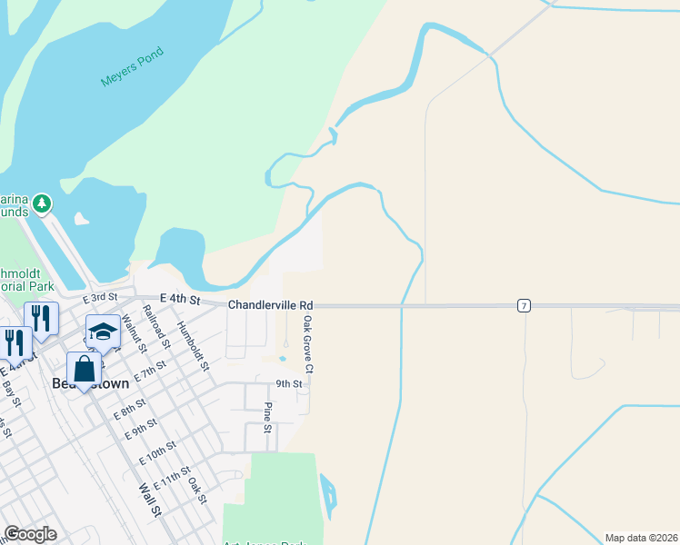map of restaurants, bars, coffee shops, grocery stores, and more near in Beardstown