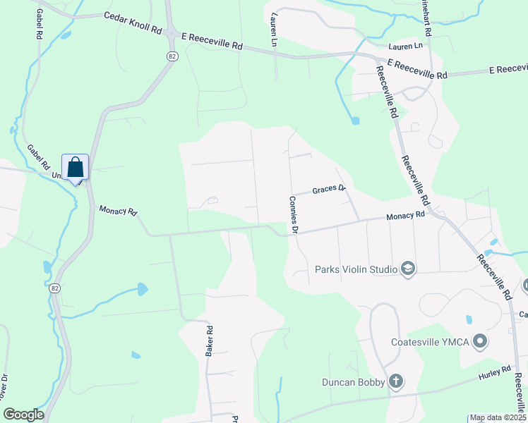 map of restaurants, bars, coffee shops, grocery stores, and more near 3 Audrey Lynn Drive in Chester County