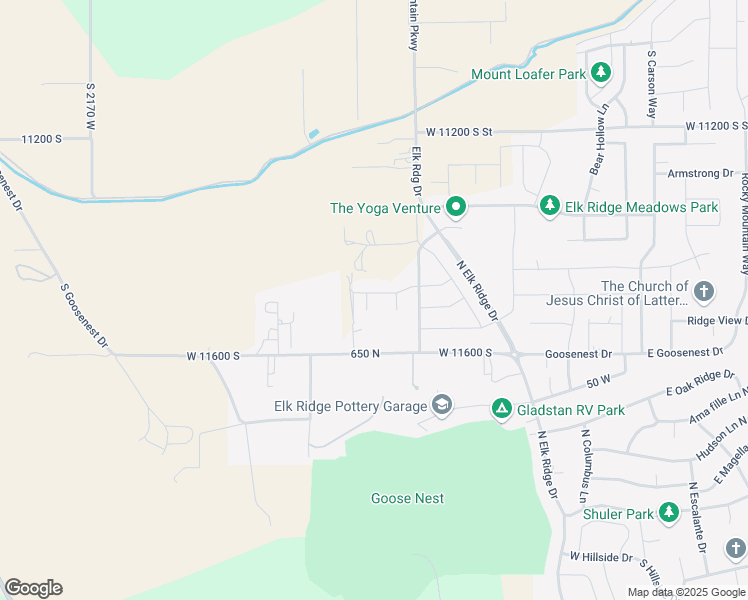 map of restaurants, bars, coffee shops, grocery stores, and more near 832 North Amy Way in Elk Ridge
