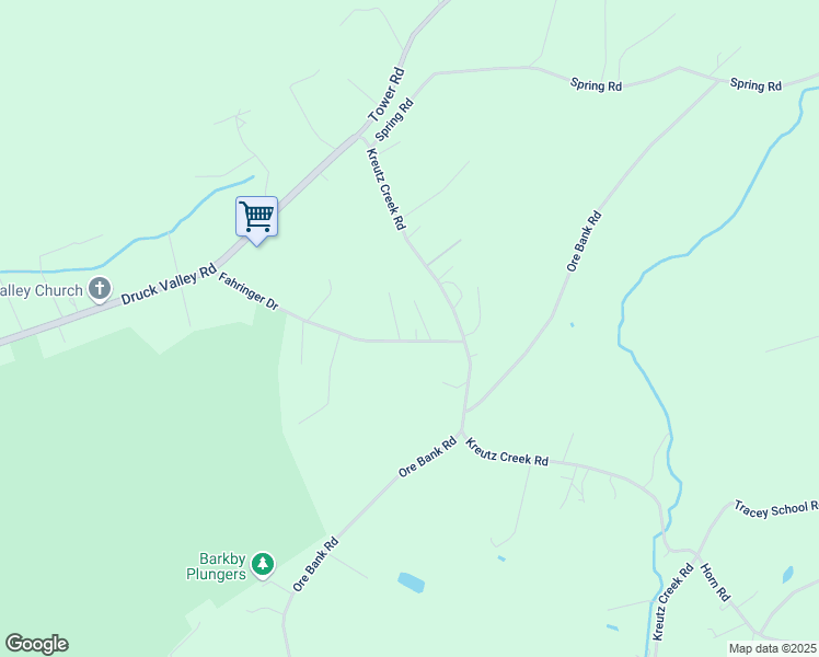 map of restaurants, bars, coffee shops, grocery stores, and more near 4795 Fahringer Drive in York