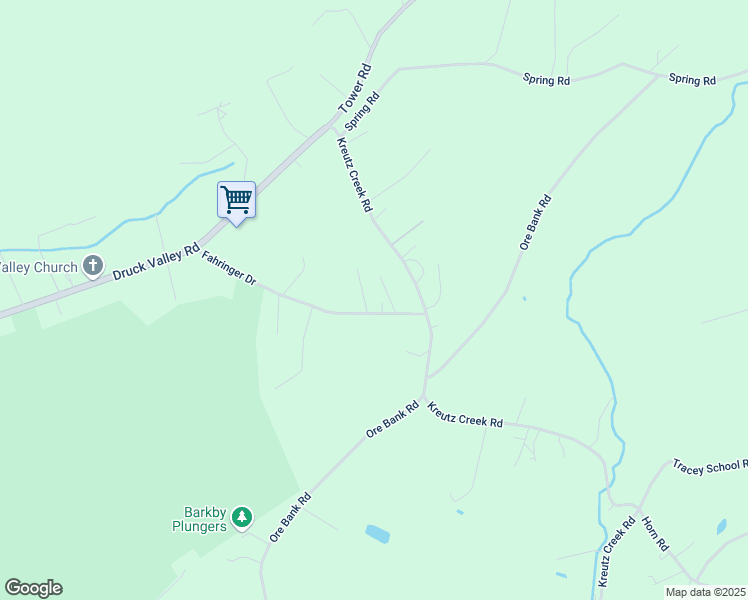 map of restaurants, bars, coffee shops, grocery stores, and more near 4795 Fahringer Dr in York