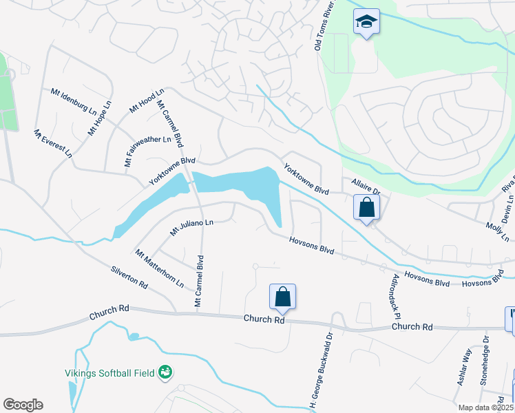 map of restaurants, bars, coffee shops, grocery stores, and more near 1974 Hovsons Boulevard in Toms River