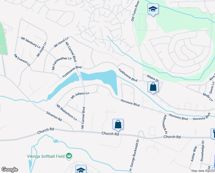 map of restaurants, bars, coffee shops, grocery stores, and more near 1974 Hovsons Boulevard in Toms River