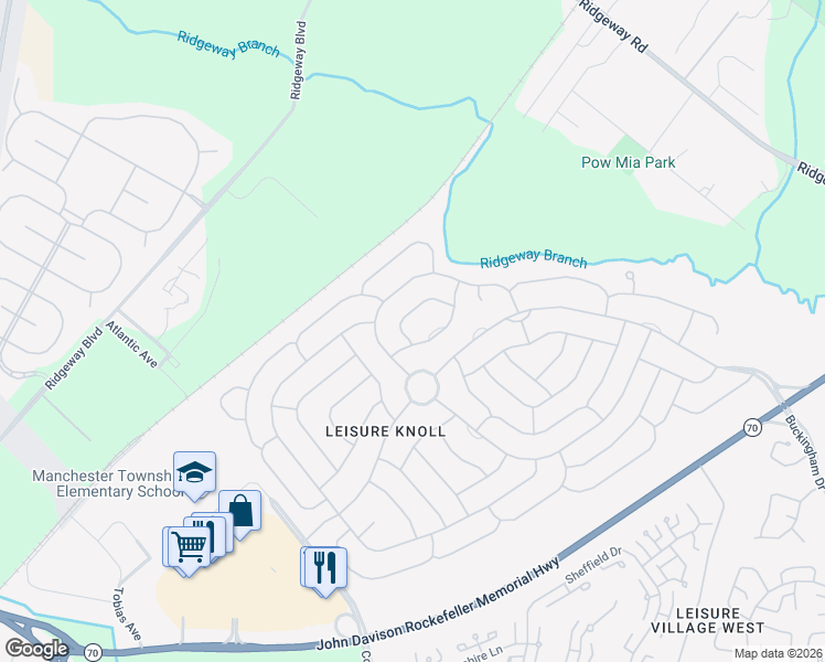 map of restaurants, bars, coffee shops, grocery stores, and more near 27 Appleby Place in Manchester Township