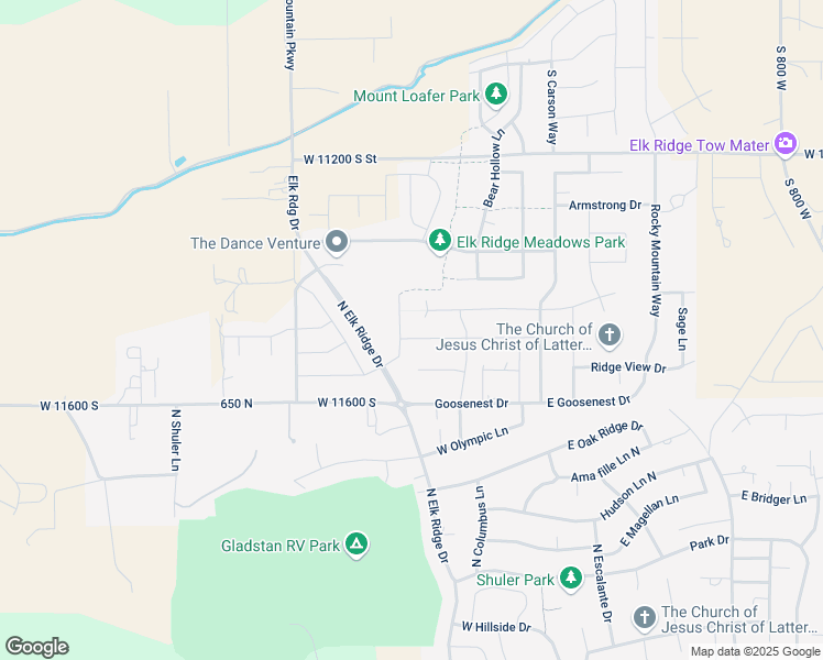 map of restaurants, bars, coffee shops, grocery stores, and more near 284 West Whitney Way in Elk Ridge