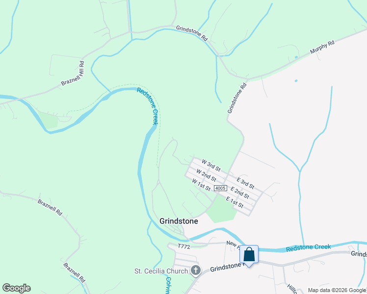 map of restaurants, bars, coffee shops, grocery stores, and more near 1-199 West Cottage Avenue in Grindstone