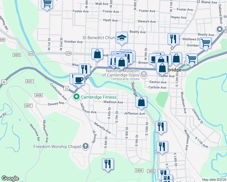 map of restaurants, bars, coffee shops, grocery stores, and more near 318 South 7th Street in Cambridge