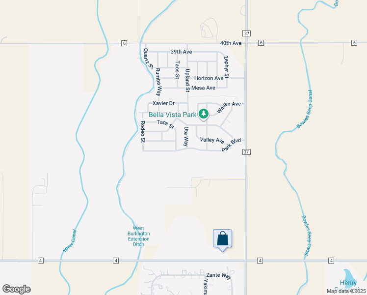 map of restaurants, bars, coffee shops, grocery stores, and more near 340 Valley Avenue in Lochbuie