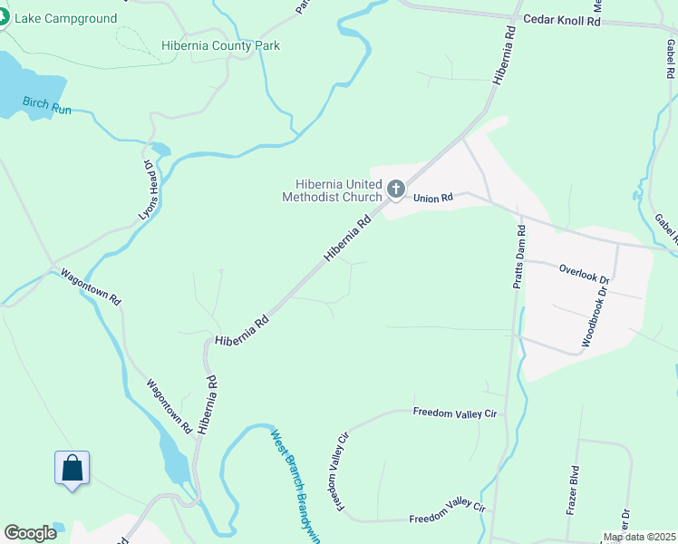map of restaurants, bars, coffee shops, grocery stores, and more near 192 Hibernia Road in Coatesville