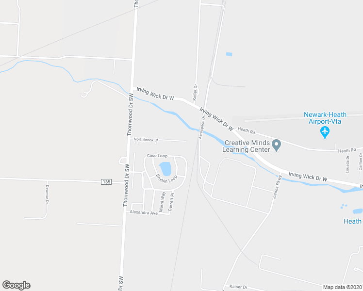 map of restaurants, bars, coffee shops, grocery stores, and more near 935 Northbrook Court in Heath