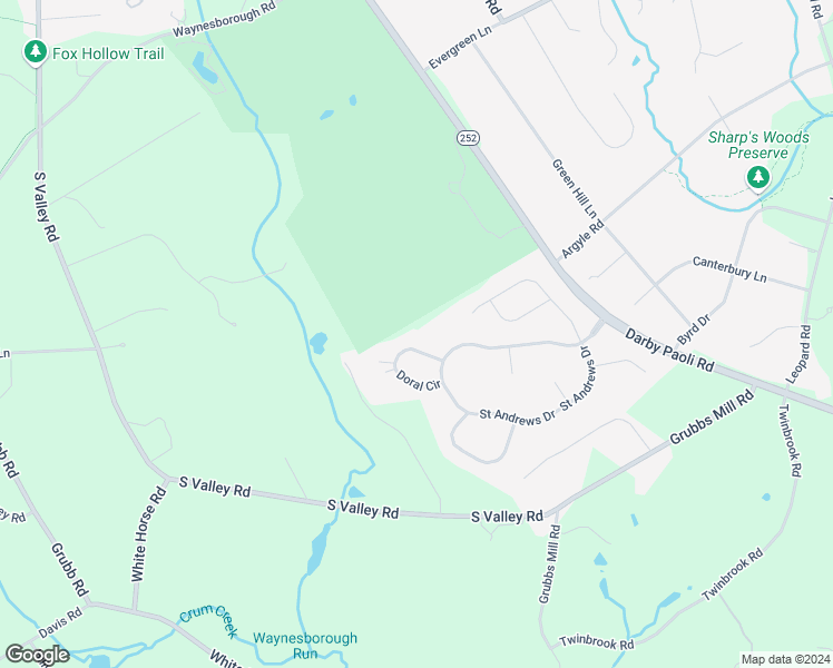 map of restaurants, bars, coffee shops, grocery stores, and more near 505 Doral Circle in Berwyn