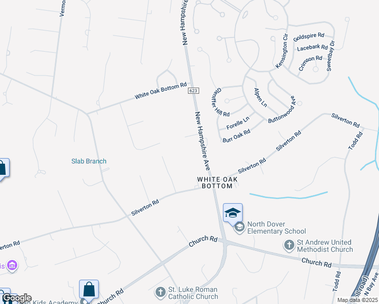 map of restaurants, bars, coffee shops, grocery stores, and more near 1850 New Hampshire Avenue in Toms River