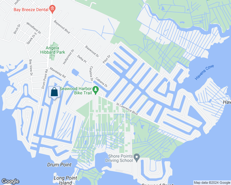 map of restaurants, bars, coffee shops, grocery stores, and more near 6 Commodore Drive in Brick Township