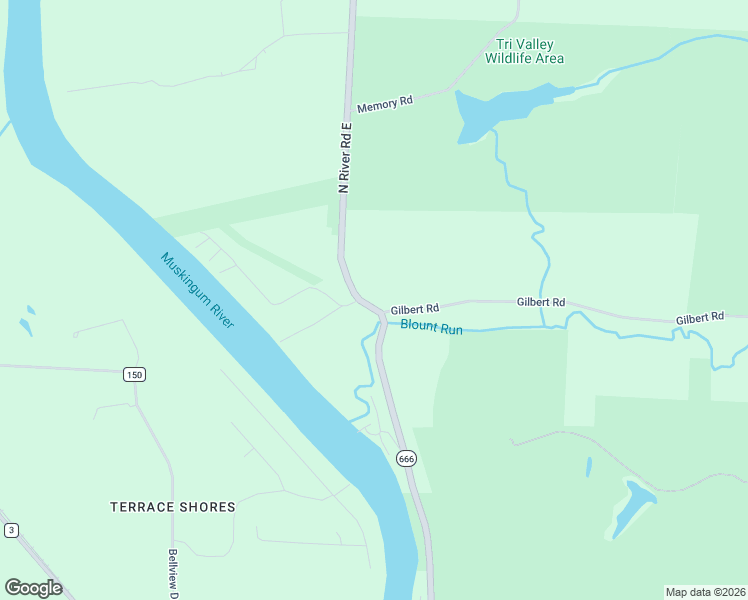 map of restaurants, bars, coffee shops, grocery stores, and more near 5440 North River Road East in Zanesville