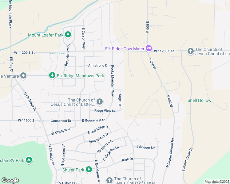 map of restaurants, bars, coffee shops, grocery stores, and more near 350 East Meadow Lark Lane in Elk Ridge
