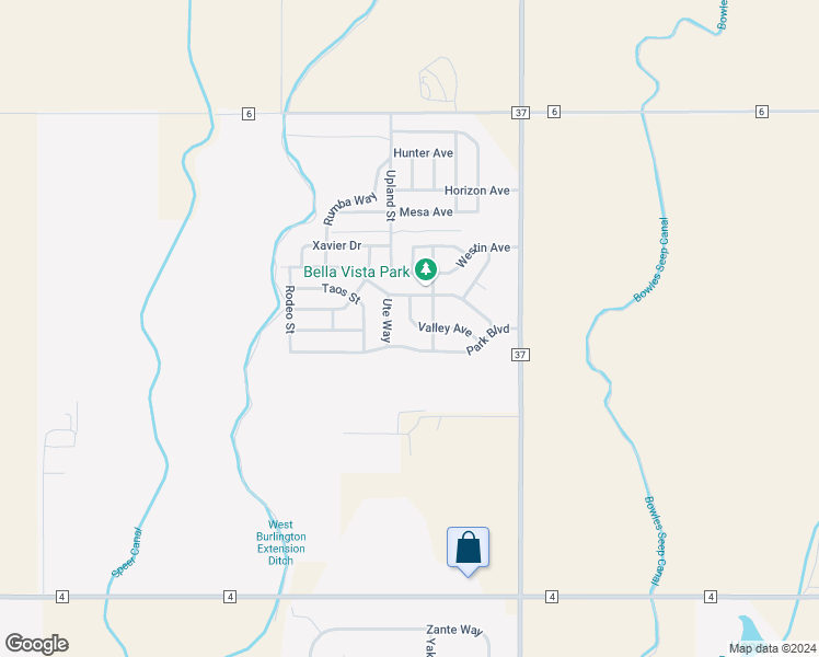 map of restaurants, bars, coffee shops, grocery stores, and more near 340 Valley Avenue in Lochbuie