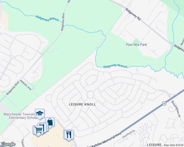 map of restaurants, bars, coffee shops, grocery stores, and more near 10 Marlow Avenue in Manchester Township
