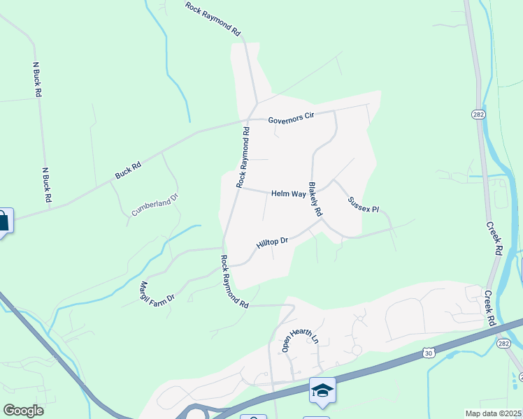 map of restaurants, bars, coffee shops, grocery stores, and more near 4 Hessian Court in Downingtown