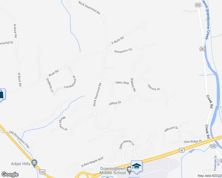 map of restaurants, bars, coffee shops, grocery stores, and more near 4 Hessian Court in Downingtown