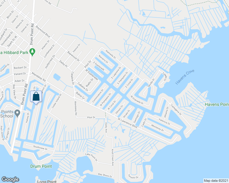 map of restaurants, bars, coffee shops, grocery stores, and more near 35 West Pampano Drive in Brick