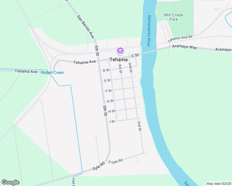 map of restaurants, bars, coffee shops, grocery stores, and more near 550 4th St in Tehama