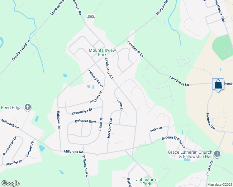 map of restaurants, bars, coffee shops, grocery stores, and more near 3180 Sorrel Street in York