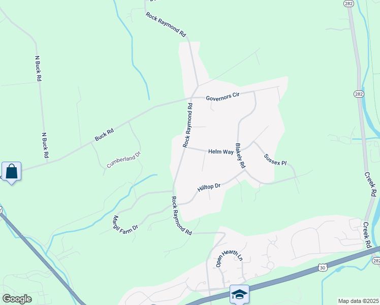 map of restaurants, bars, coffee shops, grocery stores, and more near 102 Helm Way in Downingtown