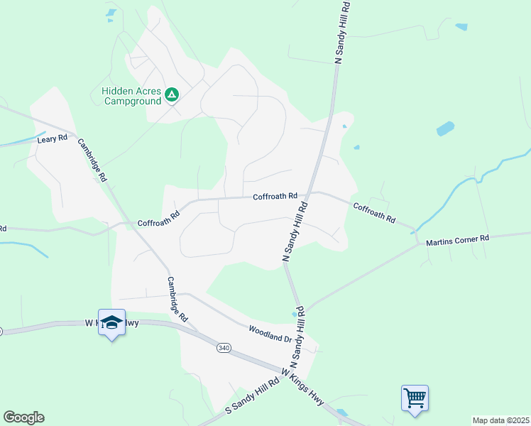 map of restaurants, bars, coffee shops, grocery stores, and more near 207 Sandy Way in Coatesville