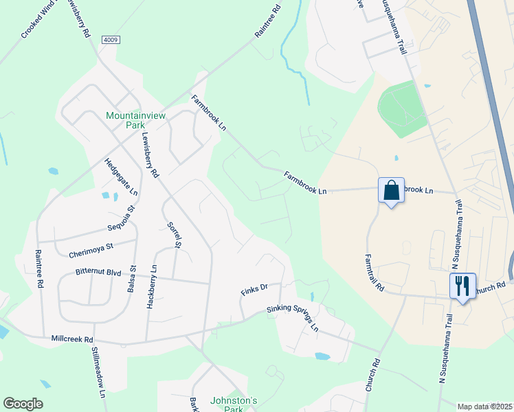 map of restaurants, bars, coffee shops, grocery stores, and more near 738 Oxford Drive in York