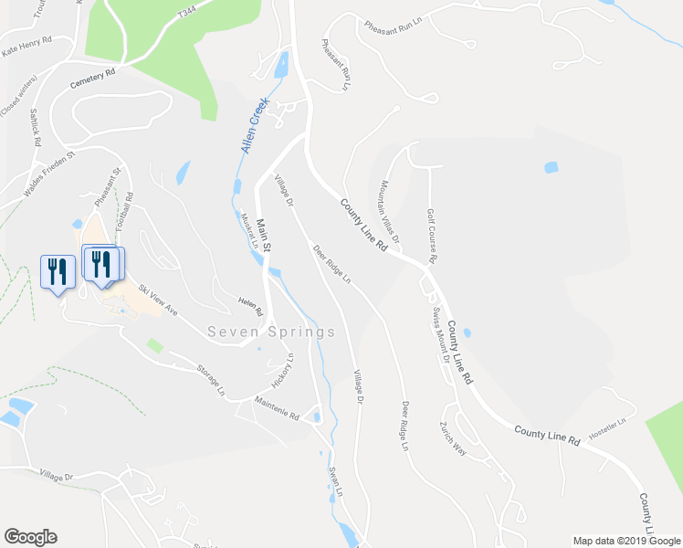 map of restaurants, bars, coffee shops, grocery stores, and more near 394 Deer Ridge Lane in Champion