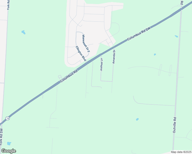 map of restaurants, bars, coffee shops, grocery stores, and more near 25 Joshua Lane in Granville