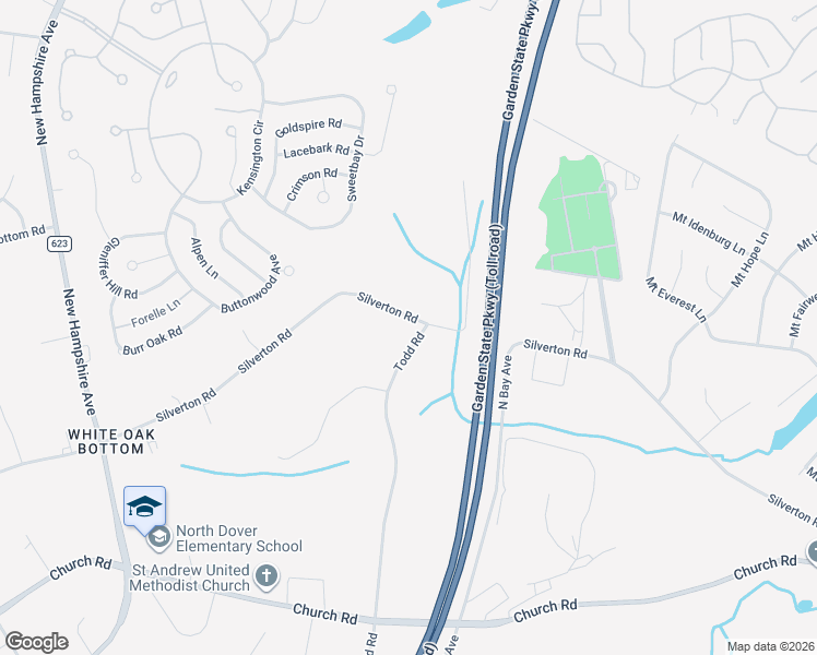 map of restaurants, bars, coffee shops, grocery stores, and more near 1798 Todd Road in Toms River